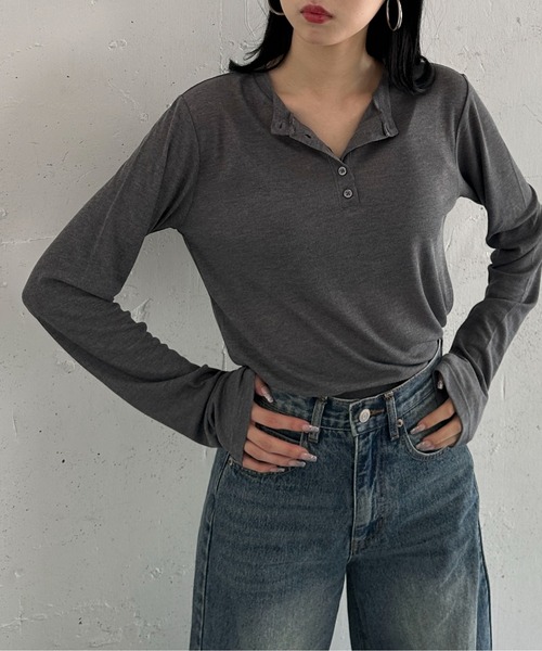 「feepur」 長袖カットソー MEDIUM オフホワイト レディース