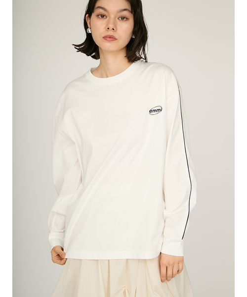 tシャツ emmiロゴロングTシャツ レディース