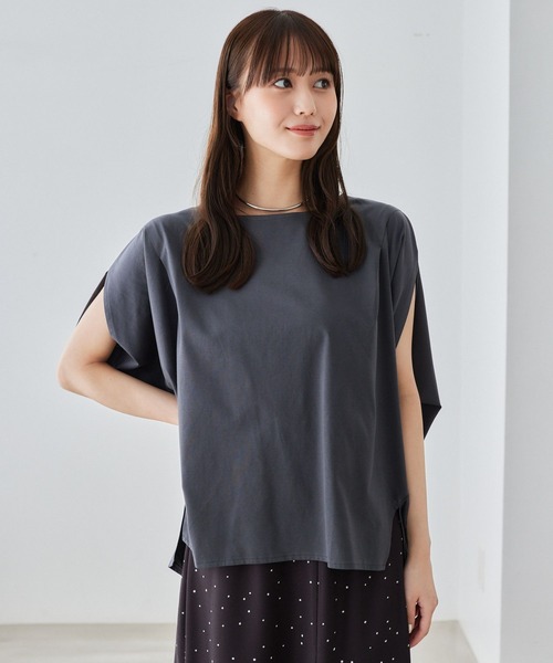 tシャツ 「接触冷感・吸水速乾・UVカット・抗菌消臭」コクーンシルエットカットソー578697 レディース