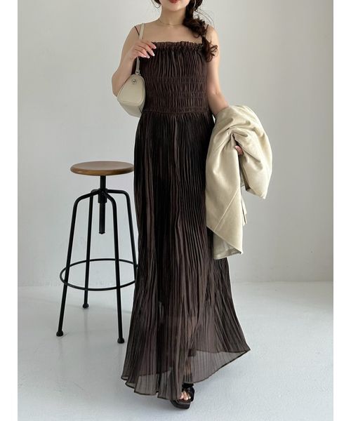 フレイアイディー♡ワッシャーシャーリングキャミワンピース FRAY I.D ワンピース ワッシャーシャーリングキャミワンピース