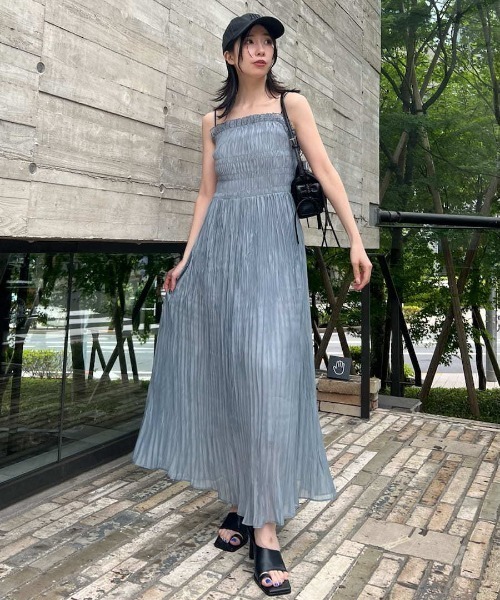 フレイアイディー♡ワッシャーシャーリングキャミワンピース FRAY I.D ワンピース ワッシャーシャーリングキャミワンピース