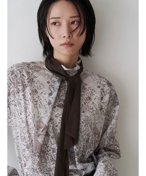 tonal ハイネックボウタイブラウス TONAL（トーナル） ブラウス シャツ ビックリボンボウタイブラウス