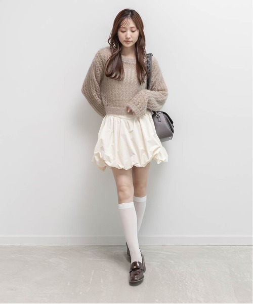 RANDA（ランダ） ニット セーター シースルーローゲージニット