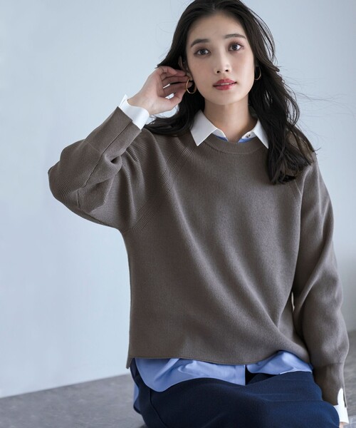 ANY SIS ニット セーター ニットレイヤード シャツ ツインセット