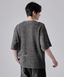 「CLEL」 半袖ニット X-SMALL ネイビー メンズの画像5