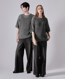 「CLEL」 半袖ニット X-SMALL ネイビー メンズの画像8
