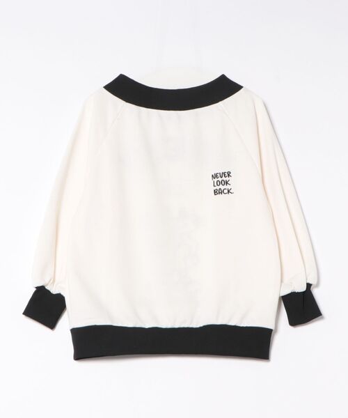 トレーナー スウェット 「オフショル×バックうさぎ刺繍」レディース 裏
