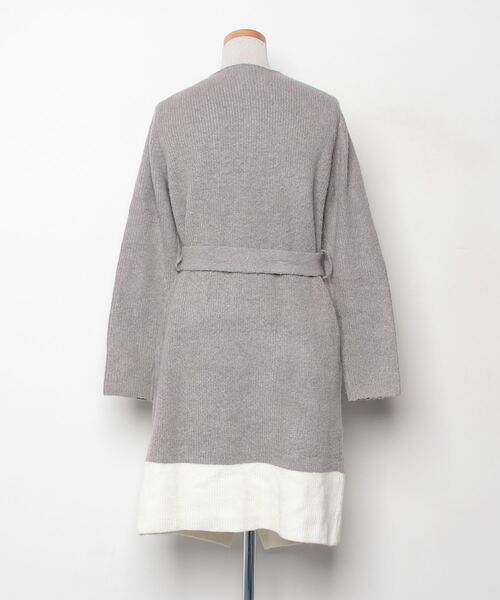 「GUILD PRIME」 ニットカーディガン 34 ブラウン レディース_画像2