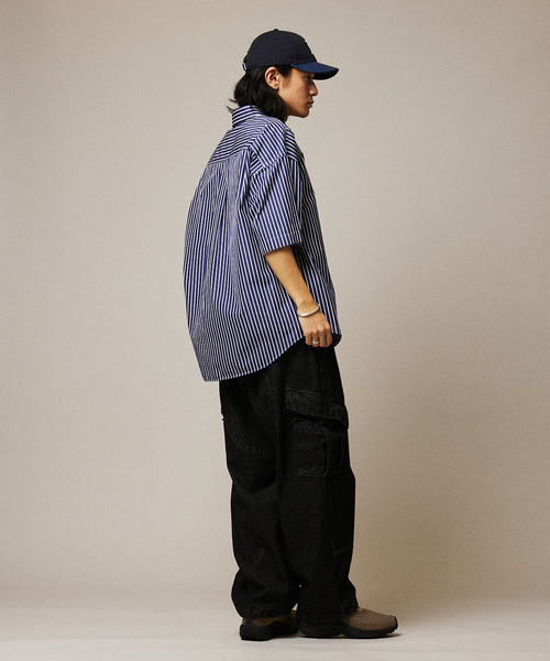 「JOURNAL STANDARD」 半袖シャツ MEDIUM ネイビー メンズ_5