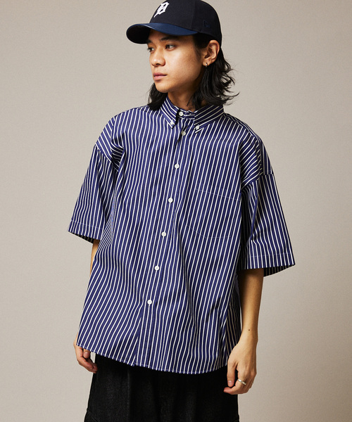 「JOURNAL STANDARD」 半袖シャツ MEDIUM ネイビー メンズ_6