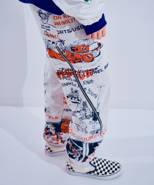 RNA（アールエヌエー） パンツ R4408 ENJOY プリント ZIPパンツ