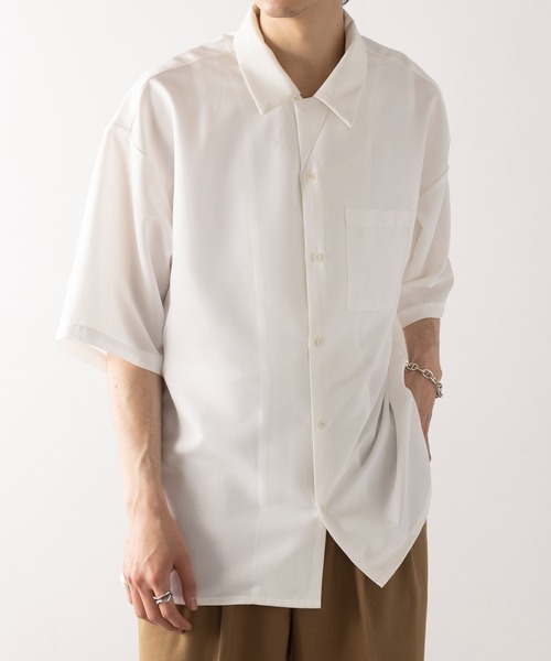 「HAUS GOLDEN GOOSE DELUXE BRAND」 「SUNNY APARTMENT」半袖シャツ LL チャコールグレー メンズ_画像4