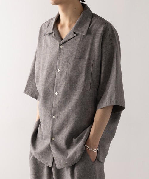 「HAUS GOLDEN GOOSE DELUXE BRAND」 「SUNNY APARTMENT」半袖シャツ LL チャコールグレー メンズ_画像6