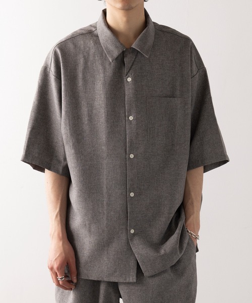 「HAUS GOLDEN GOOSE DELUXE BRAND」 「SUNNY APARTMENT」半袖シャツ LL チャコールグレー メンズ_画像7