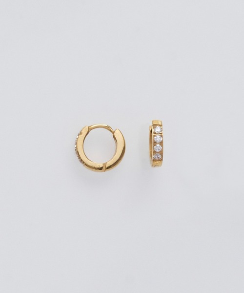 ピアス 「数量限定」金属アレルギー対応クロスネックレス＆ビジューフープピアスセット/BOX＆ショッパー付き/ギフト レディース メンズの画像