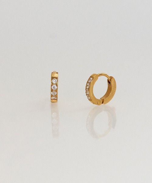 ピアス 「数量限定」金属アレルギー対応クロスネックレス＆ビジューフープピアスセット/BOX＆ショッパー付き/ギフト レディース メンズの画像