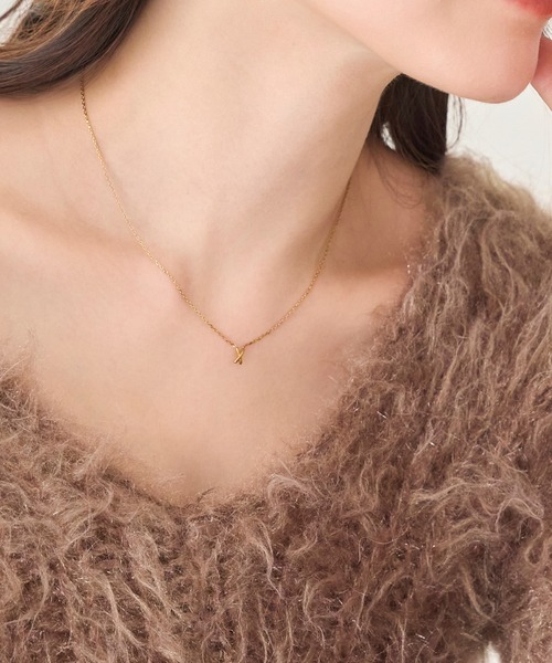 ピアス 「数量限定」金属アレルギー対応クロスネックレス＆ビジューフープピアスセット/BOX＆ショッパー付き/ギフト レディース メンズの画像
