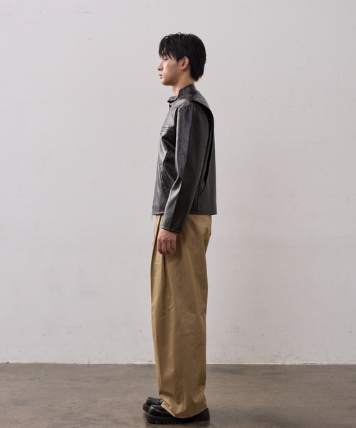 チノパン TWO TUCK COTTON WIDE PANTS メンズ レディース_4