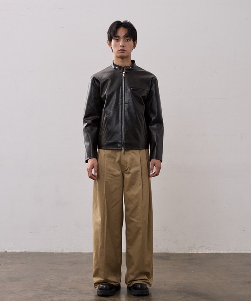 チノパン TWO TUCK COTTON WIDE PANTS メンズ レディース_3
