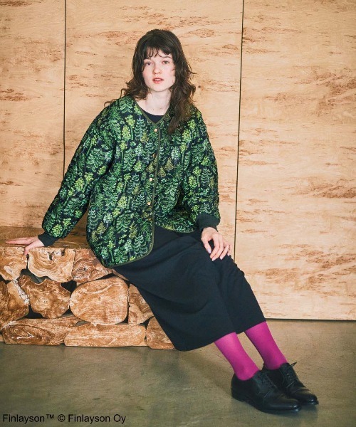 シロップ． コート アウター フィンレイソン キルティングリバーシブル