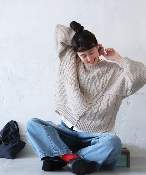 soulberry（ソウルベリー） ニット セーター パッチワークなニット