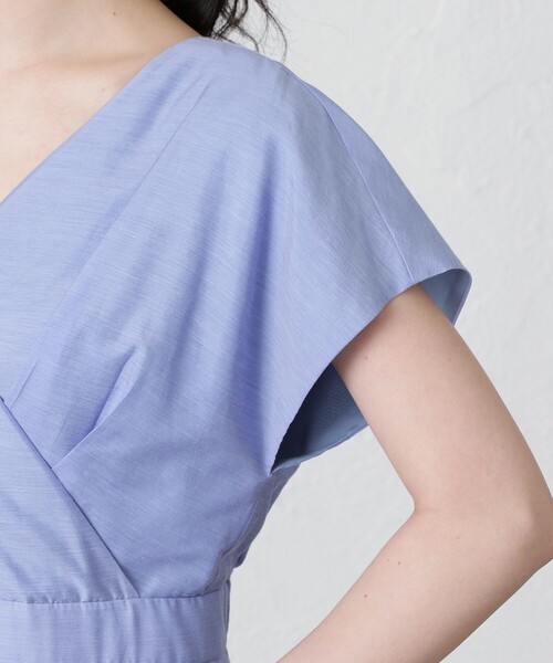 「EPOCA THE SHOP」 半袖ワンピース 38 グリーン レディース_画像2