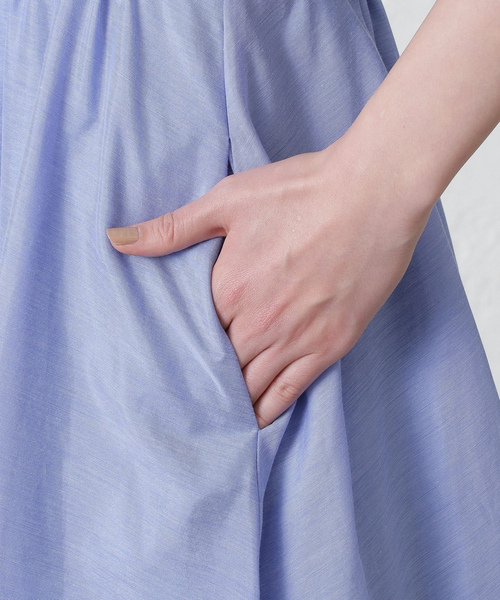 「EPOCA THE SHOP」 半袖ワンピース 38 グリーン レディース_画像5