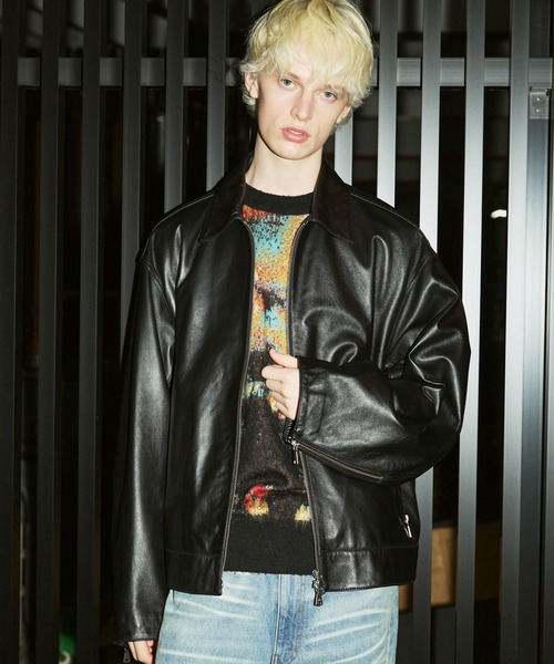 MAISON SPECIAL（メゾンスペシャル） レザーブルゾン 0 ブラック