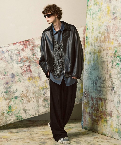 MAISON SPECIAL（メゾンスペシャル） レザーブルゾン 0 ブラック