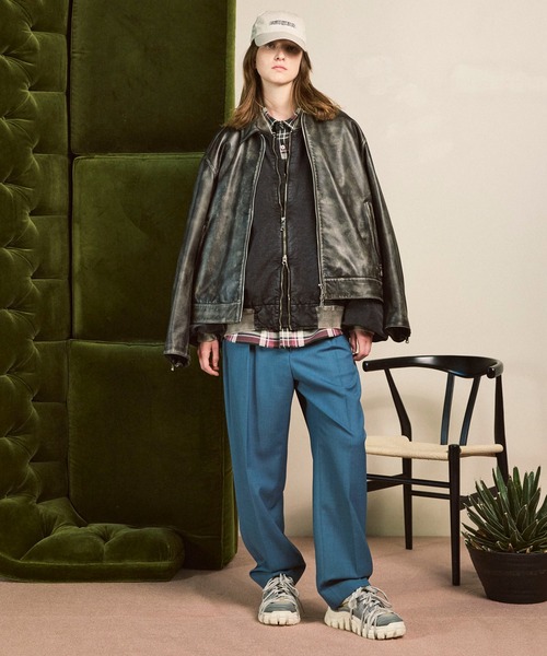 MAISON SPECIAL（メゾンスペシャル） レザーブルゾン 0 ブラック