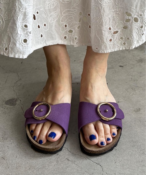 「COMMON WARE」 「AUTENTI」フラットサンダル 37 ブラック レディース_画像6