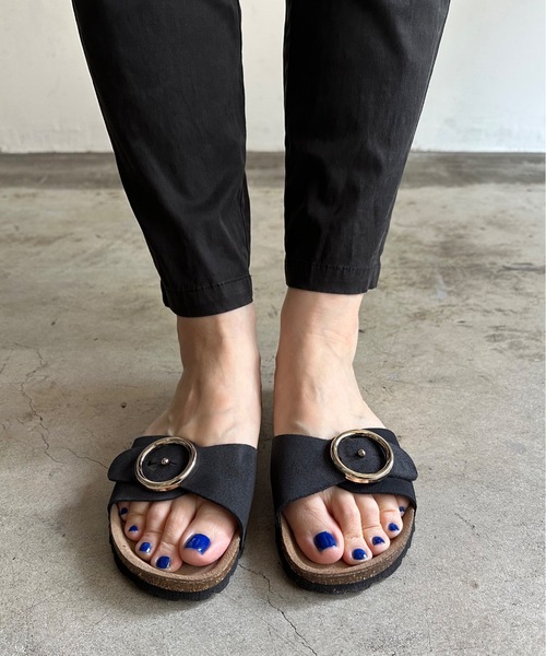 「COMMON WARE」 「AUTENTI」フラットサンダル 37 ブラック レディース_画像9