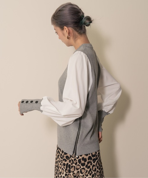 「DOLLUPOOPS」 長袖ニット 38 ブラック レディース_画像3