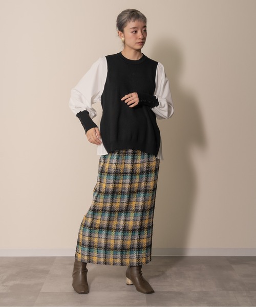 「DOLLUPOOPS」 長袖ニット 38 ブラック レディース_画像5