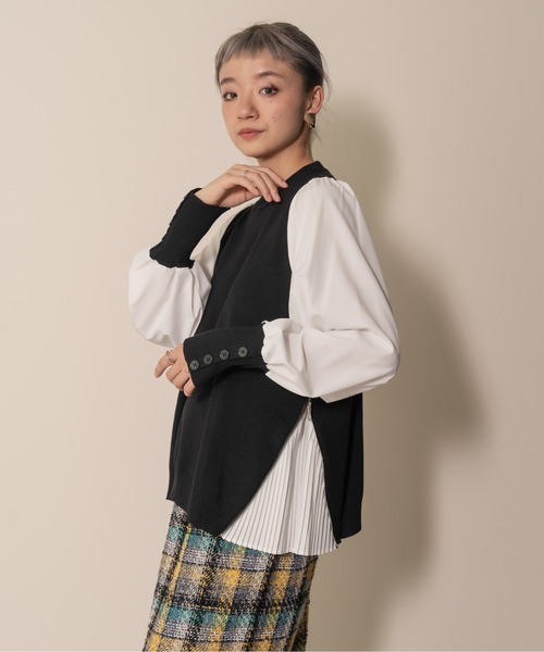 「DOLLUPOOPS」 長袖ニット 38 ブラック レディース_画像9