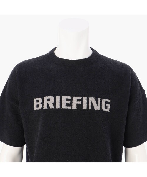 「BRIEFING」 半袖ニット M グレー メンズ_画像3