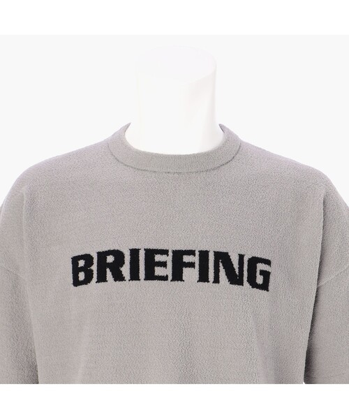 「BRIEFING」 半袖ニット M グレー メンズ_画像9