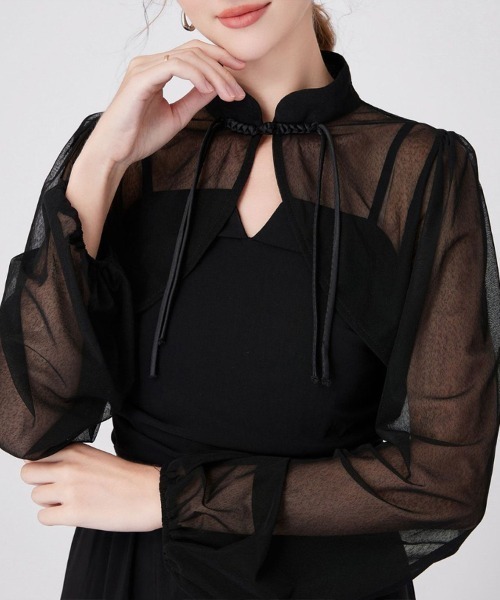 カーディガン シースルー長袖ボレロ レディース : ZOZOTOWN Yahoo!店