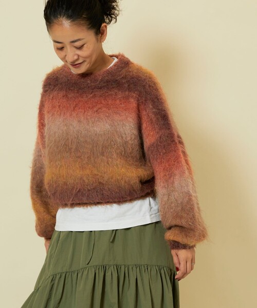 「Freada」 長袖ニット ONE SIZE ブルー レディース_画像8