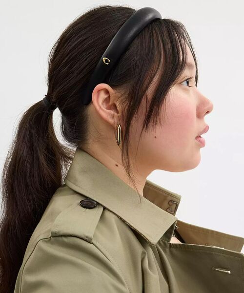 KK COACH ロゴ入りブラウンヘアバンド KK COACH ロゴ入りブラウンヘアバンド KK COACH ロゴ入りブラウンヘア