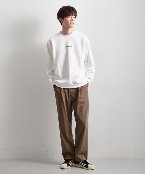 THE SHOP TK トレーナー スウェット 「クリーンで大人っぽい」ロゴ