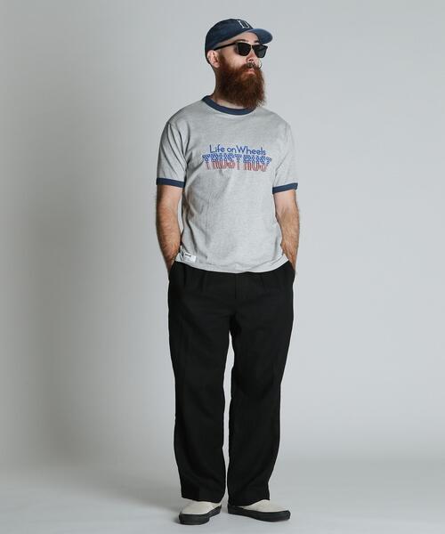 ワイドパンツ スラックス Schott/ショット/LINEN TROUSERS/リネン トラウザー メンズ レディースの画像