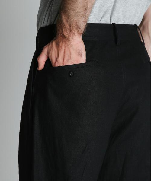 ワイドパンツ スラックス Schott/ショット/LINEN TROUSERS/リネン トラウザー メンズ レディースの画像