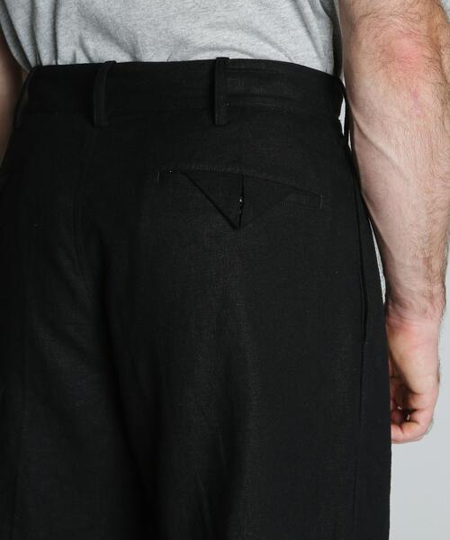 ワイドパンツ スラックス Schott/ショット/LINEN TROUSERS/リネン トラウザー メンズ レディースの画像