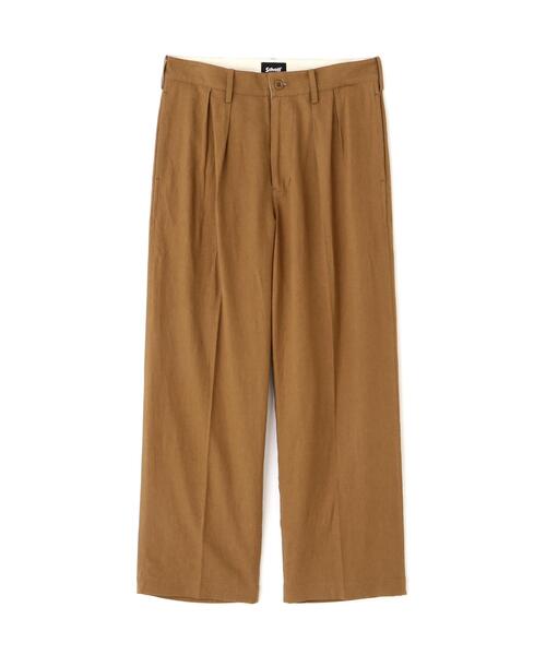 ワイドパンツ スラックス Schott/ショット/LINEN TROUSERS/リネン トラウザー メンズ レディースの画像