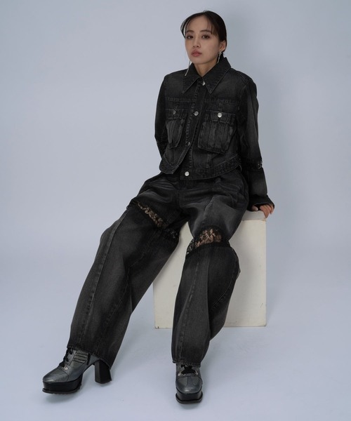 HARE（ハレ） ジーンズ デニム デニムパンツ レースキリカエカーブ