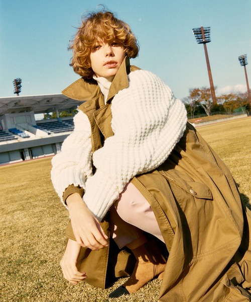 「LA BELLE ETUDE」 「belle vintage」トレンチコート FREE カーキ レディース_画像3
