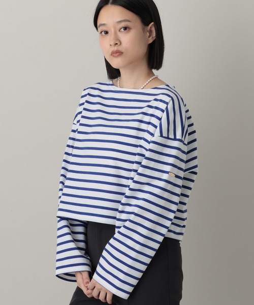 A part by（アパートバイ） tシャツ クロップドボーダー_長袖