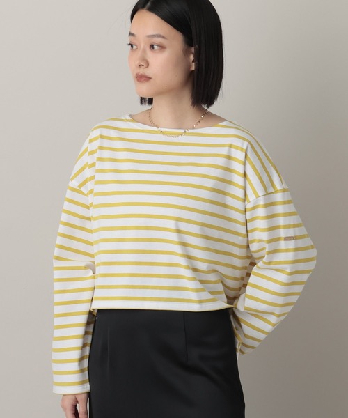 A part by（アパートバイ） tシャツ クロップドボーダー_長袖