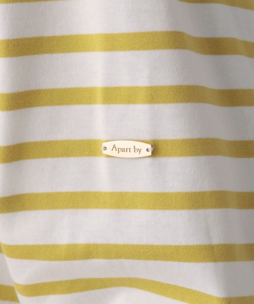 A part by（アパートバイ） tシャツ クロップドボーダー_長袖